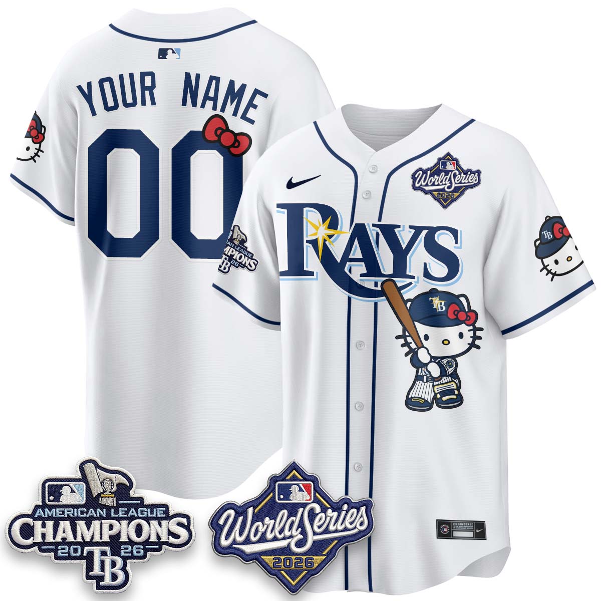 TB 2026 AL Champions x Meow KT Custom Vapor Jersey - Stitched