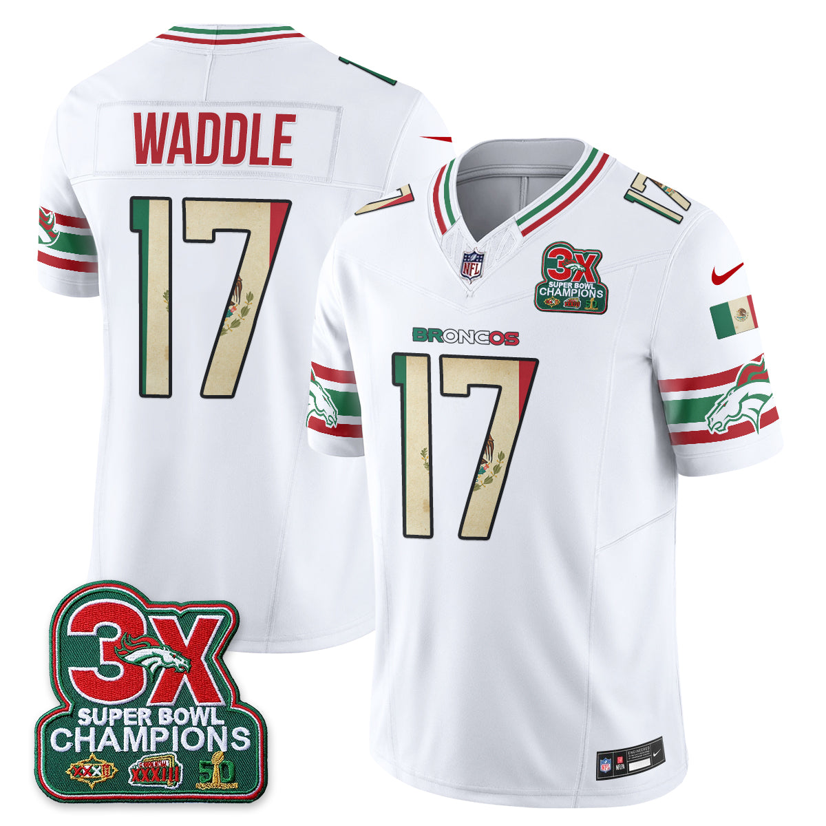 Denver Broncos Mexico Edition Vapor Jersey - Stitched