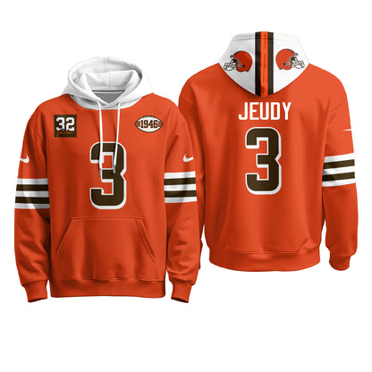 Cleveland Browns 1946 Anniversary Patch Hoodie - Stitched