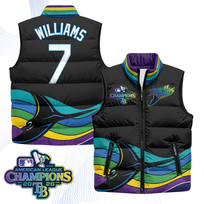 Tampa Bay Rays 2026 AL Champions Limited Puffer Vest - Printed