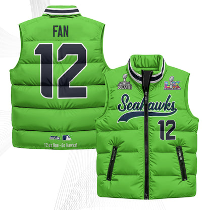 SEA S.Bowl Champs Puffer Vest - Printed