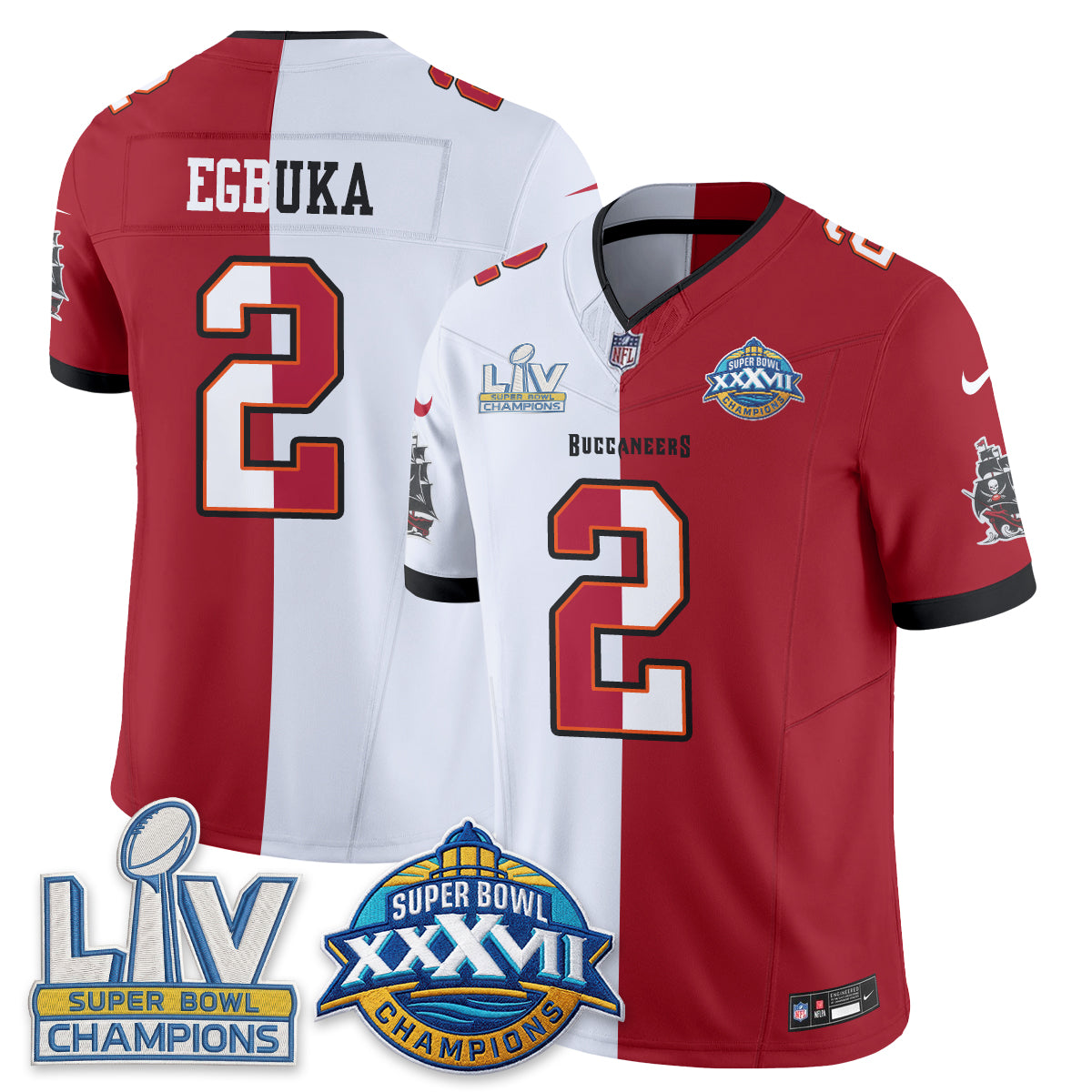 Tampa Bay Buccaneers S.Bowl Split Edition Vapor Jersey - Stitched