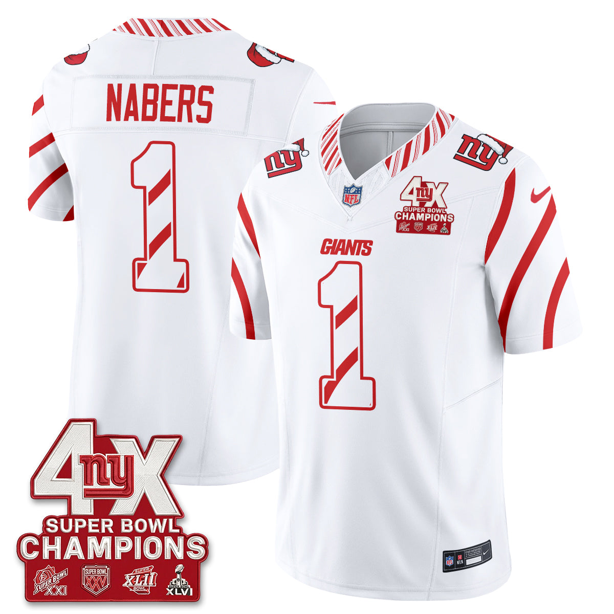 New York Giants  Xmas Edition Vapor Jersey - Stitched
