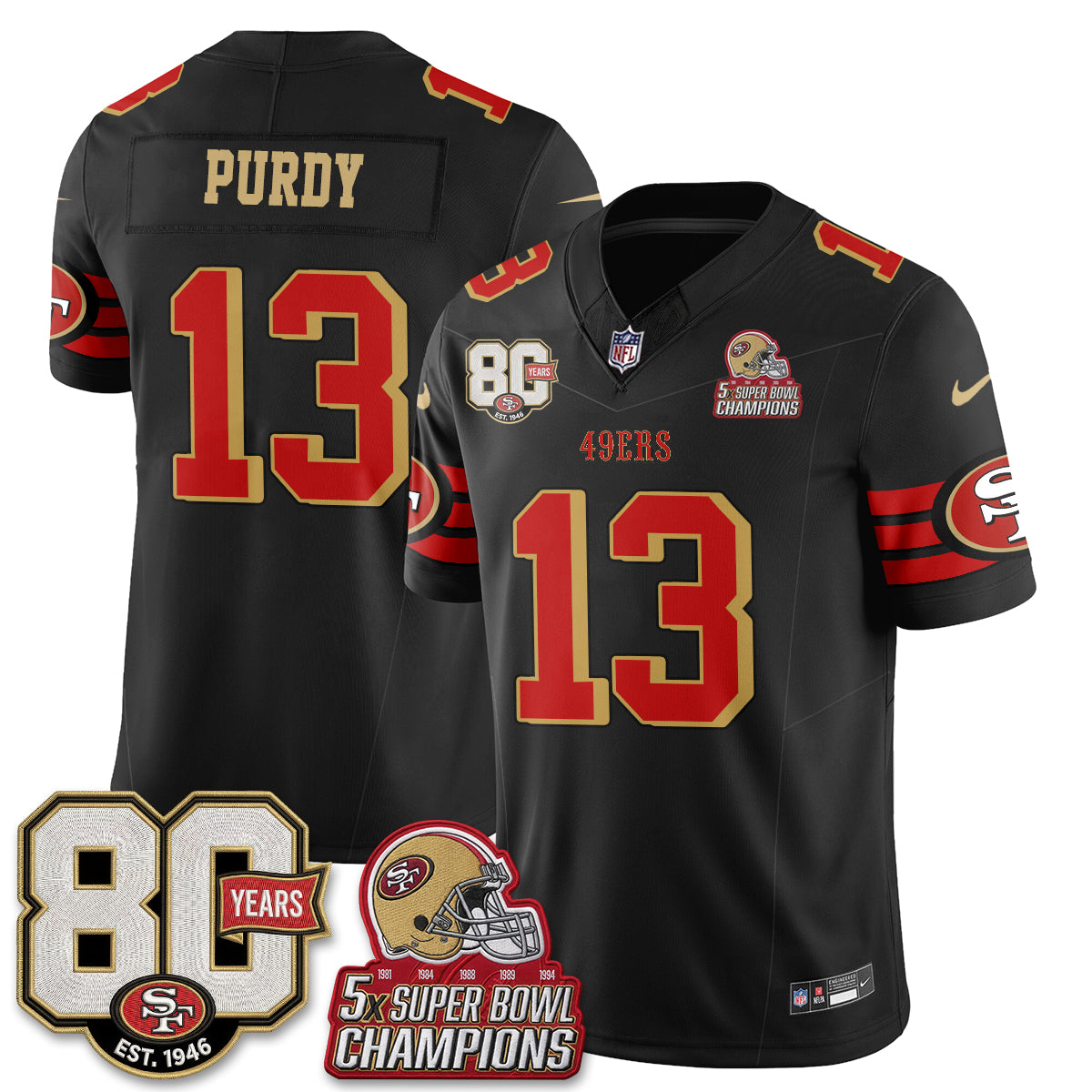 SF Throwback Vapor Jersey - Stitched