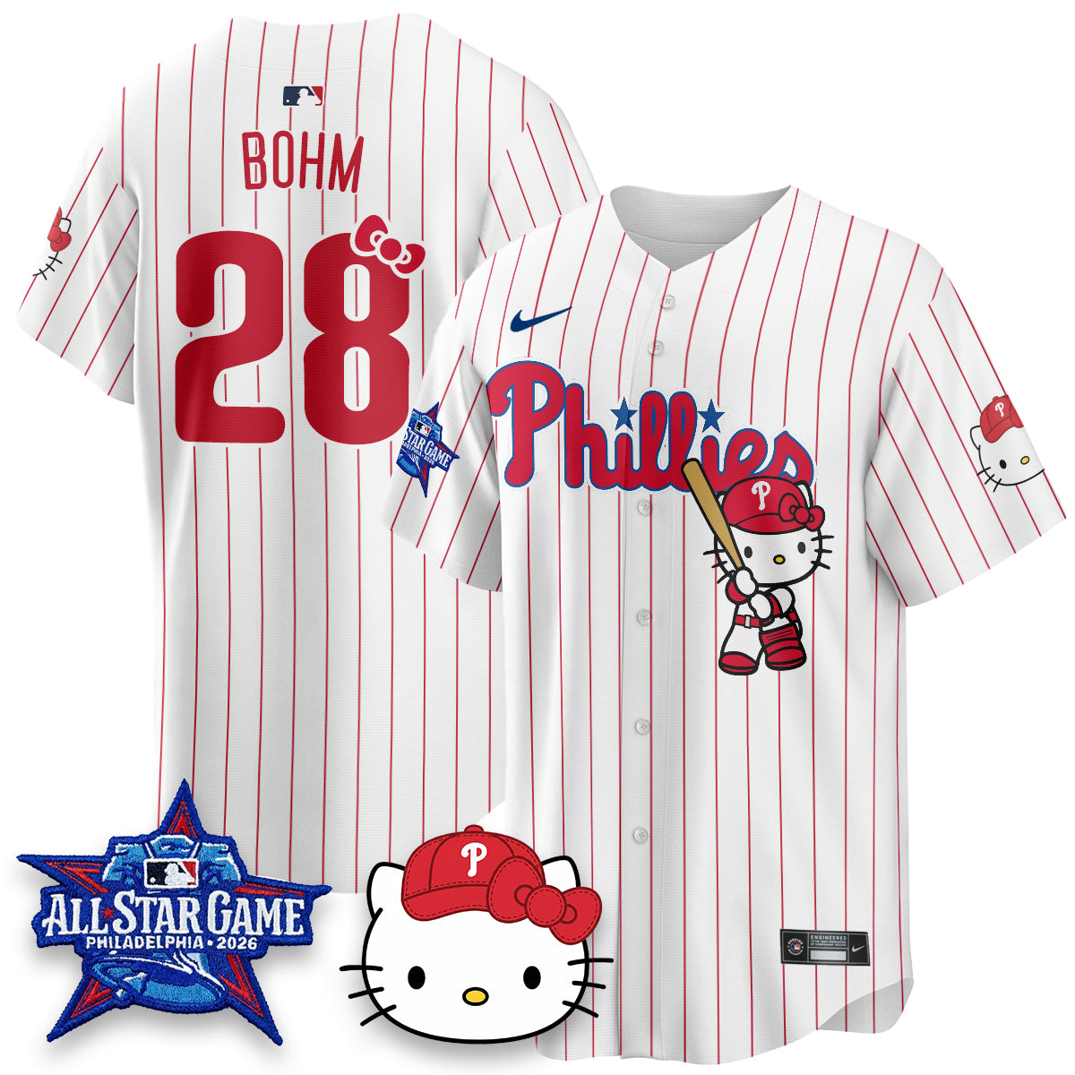 Philadelphia Phillies x Meow Kitty Vapor Limited Jersey V2- Stitched