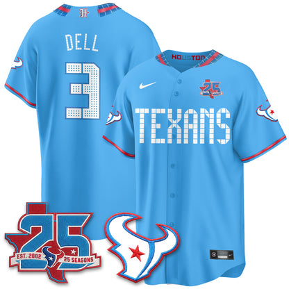 Houston Texans 2026 Rivalries Baseball Vapor Jersey - Stitched
