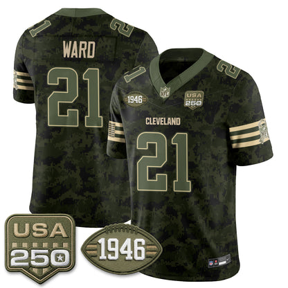 Cleveland Browns 2026 Salute to Service Vapor Jersey - Stitched
