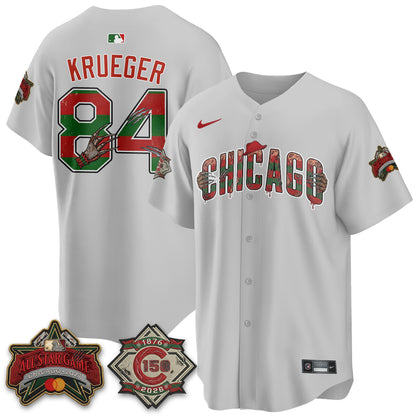 Chicago Cubs A Nightmare on Wrigley Field Edition Vapor Jersey - Stitched
