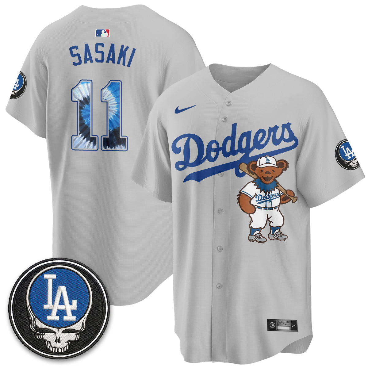 Los Angeles Dodgers x Grateful Dead Edition Vapor Jersey - Stitched