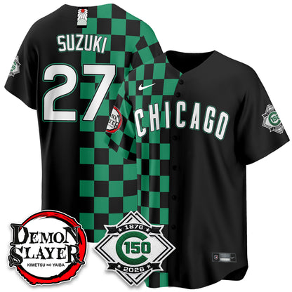 Chicago Cubs Demon Slayer Vapor Limited Jersey - Stitched