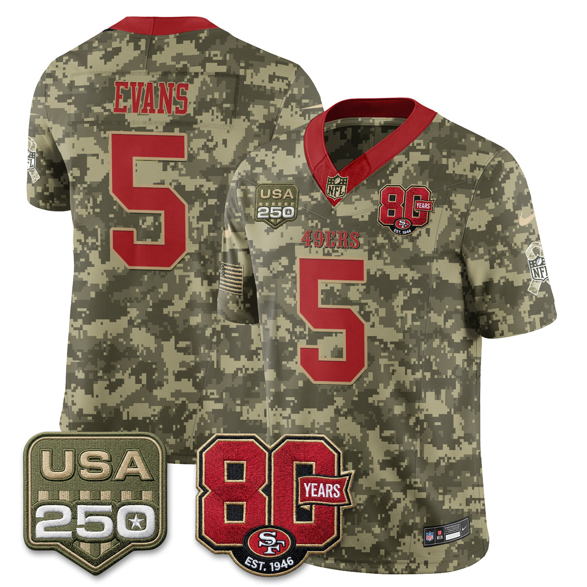 SF 2026 Salute to Service Edition Vapor Jersey - Stitched