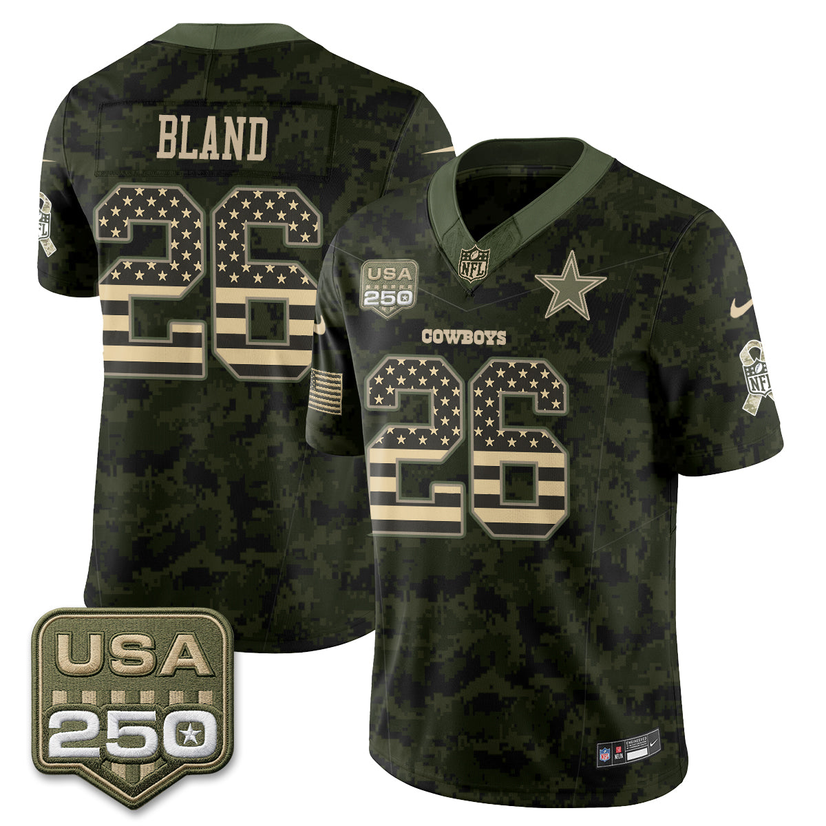 DAL 2026 Salute to Service Edition Vapor Jersey - Stitched