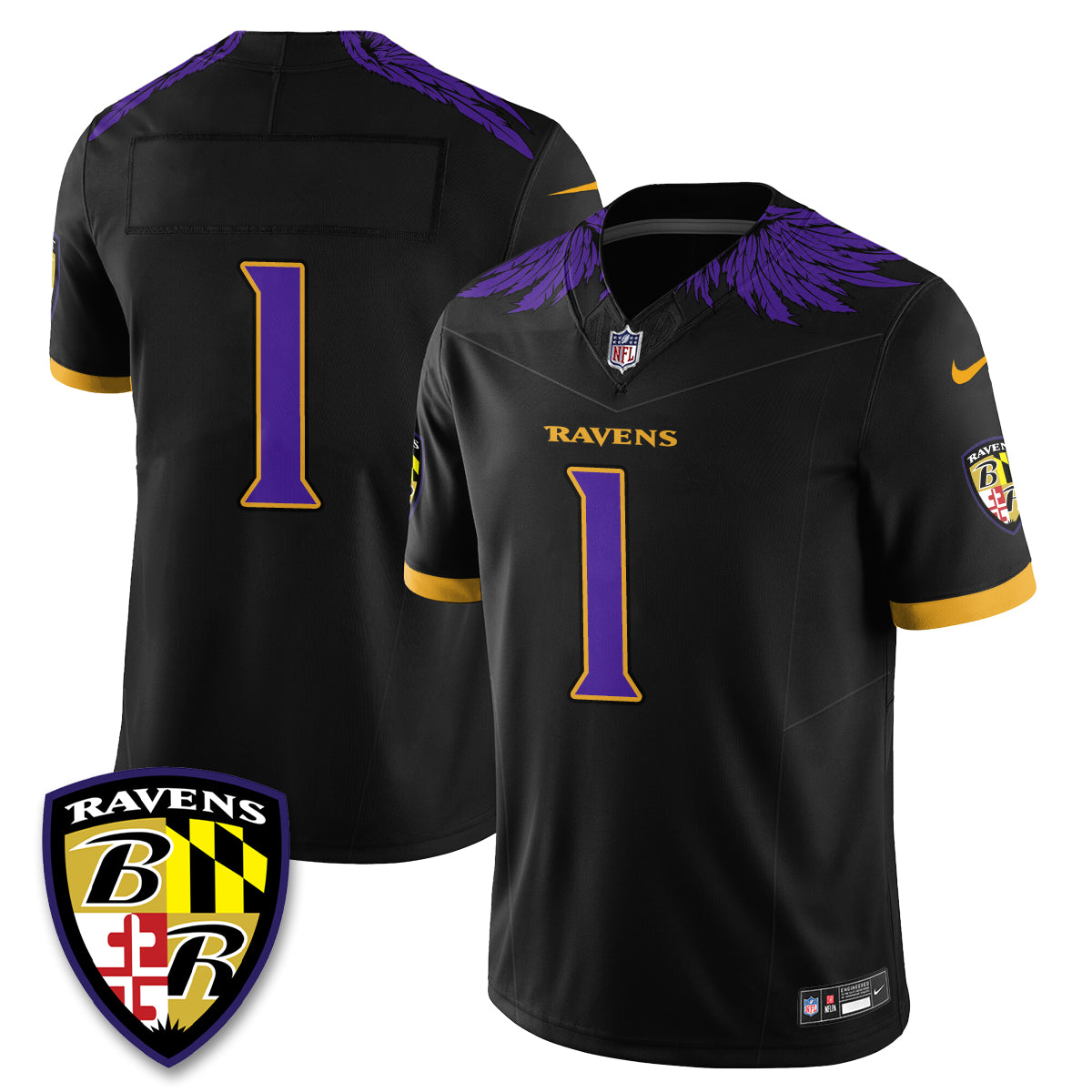 Baltimore Ravens Halloween Edition Vapor Jersey - Stitched