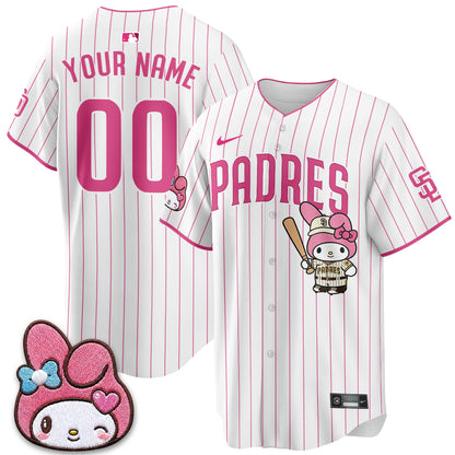 San Diego Padres x Pink Sanrio Friend Vapor Custom Jersey - Stitched