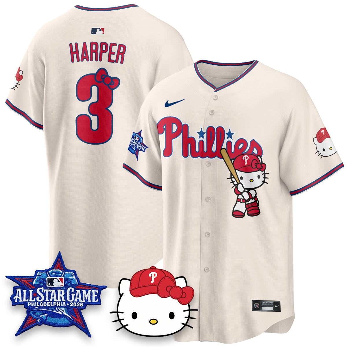 Philadelphia Phillies x Meow Kitty Vapor Limited Jersey V2- Stitched
