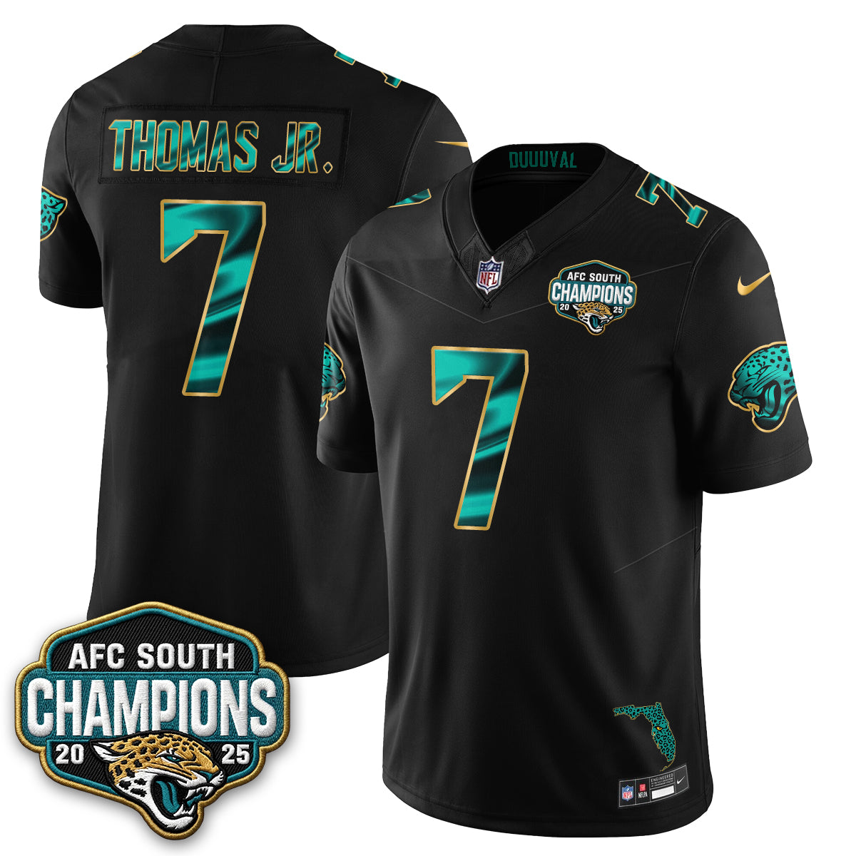 Jacksonville Jaguars Fangear Edition Vapor Jersey - Stitched