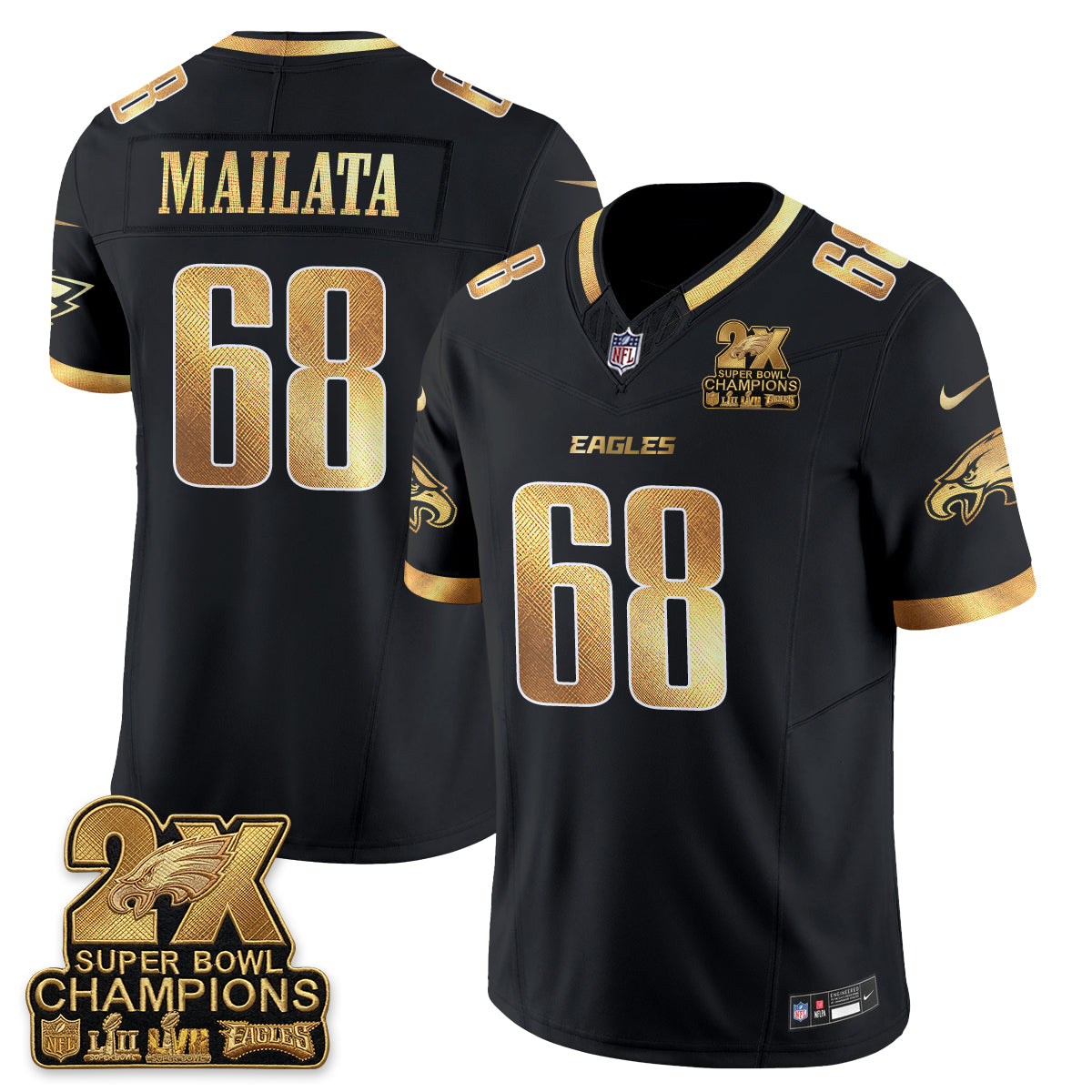 Philadelphia Eagles Fan Gear Vapor Jersey V3- Stitched