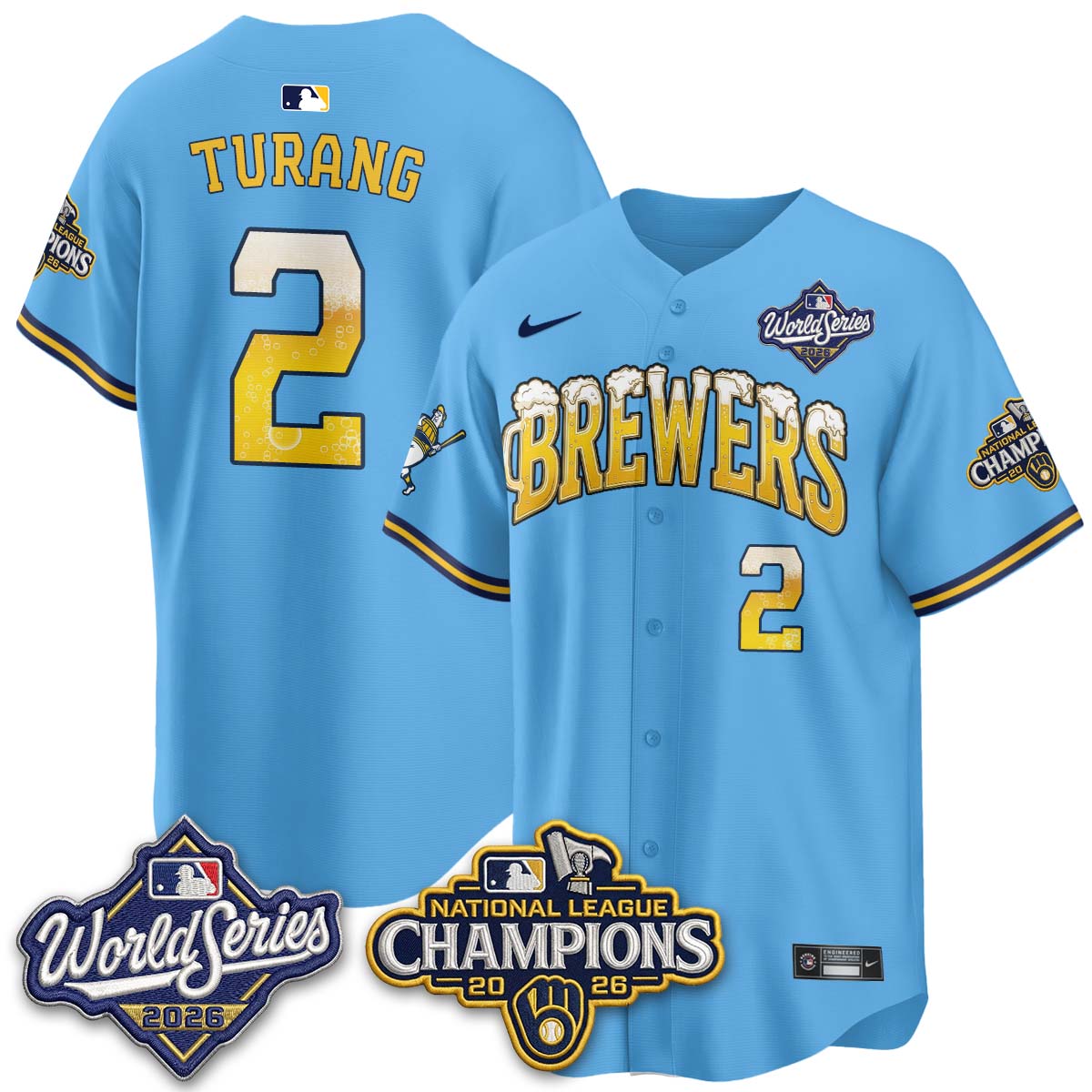 MIL "Pitcher & Pint" 2026 NL Champions Vapor Jersey - Stitched