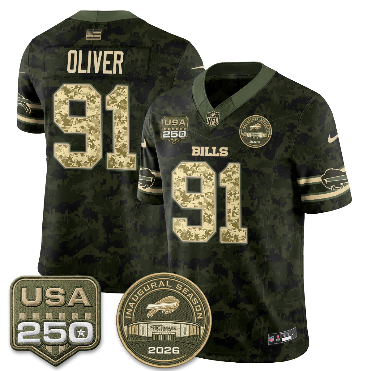 Buffalo Bills 2026 Salute to Service Edition Vapor Jersey V2- Stitched