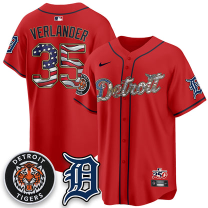 DET 2026 Independence Day USA Vapor Limited Jersey - Stitched