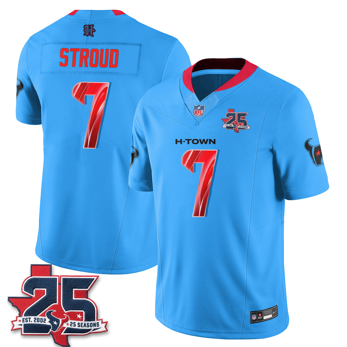 HOU Fangear Edition Vapor Jersey - Stitched