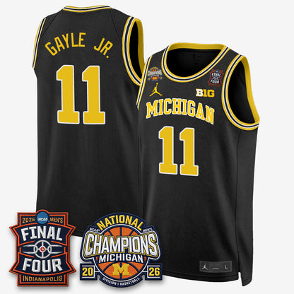 MICH Basketball National Champions Big Text Limited Vapor Jersey - All Stitched