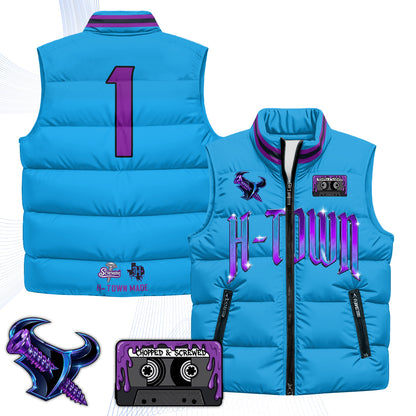 HOU "Screwcity" Puffer Vest - Printed