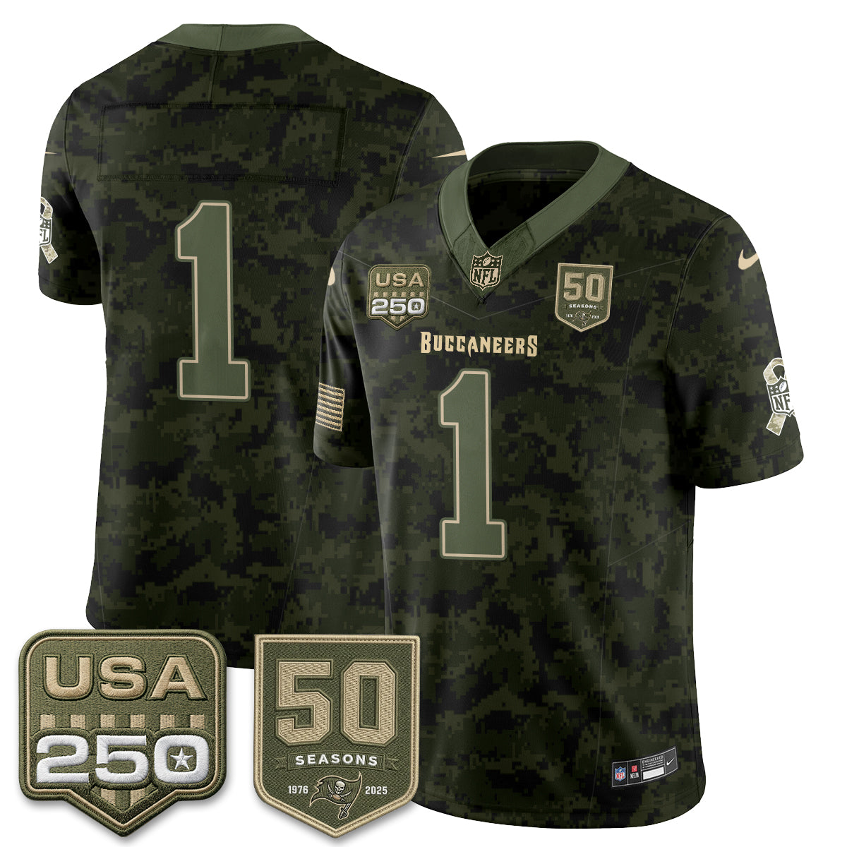 Tampa Bay Buccaneers 2026 Salute to Service Edition Vapor Jersey - Stitched