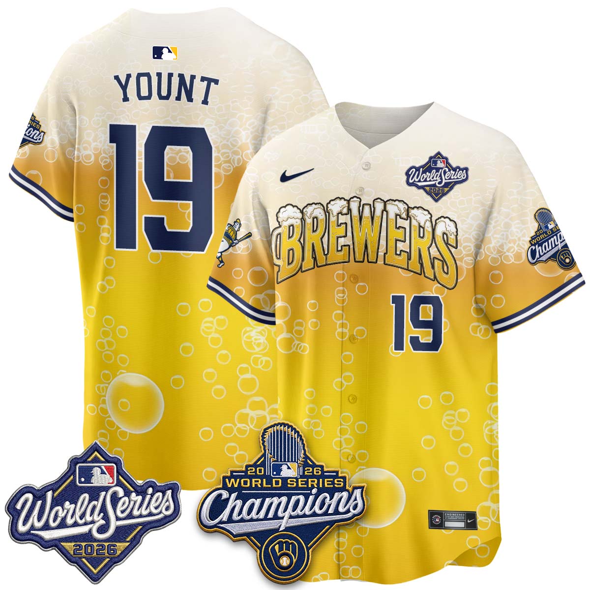 MIL "Pitcher & Pint" 2026 WS Champions Vapor Jersey - Stitched