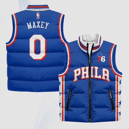 PHI Superteam 24th Season Patch Puffer Vest - Printed