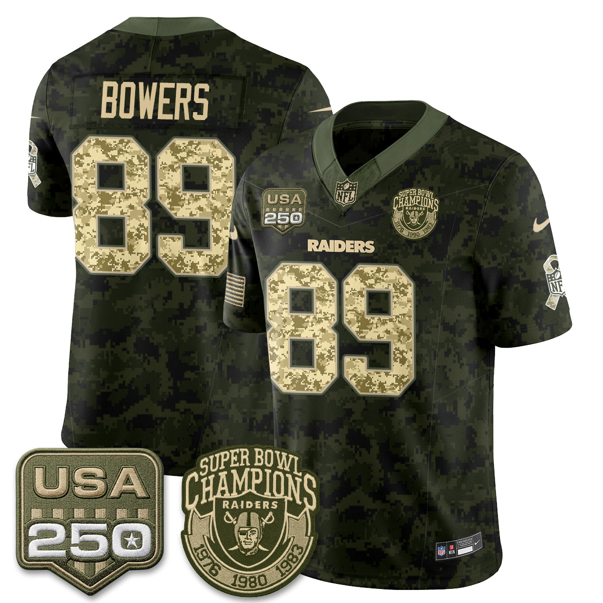 Las Vegas Raiders 2026 Salute to Service Edition Vapor Jersey - Stitched