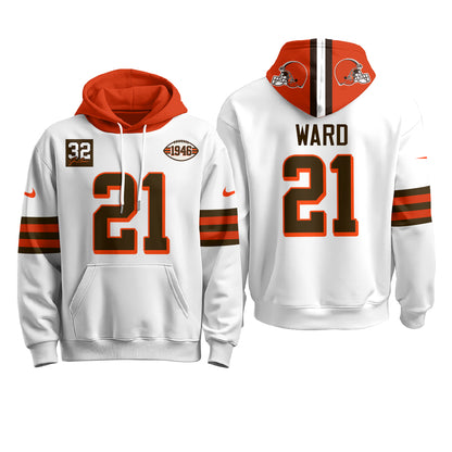 Cleveland Browns 1946 Anniversary Patch Hoodie - Stitched