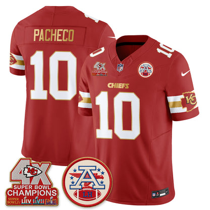 KC 4X Champs Gold Edition Vapor Jersey - Stitched