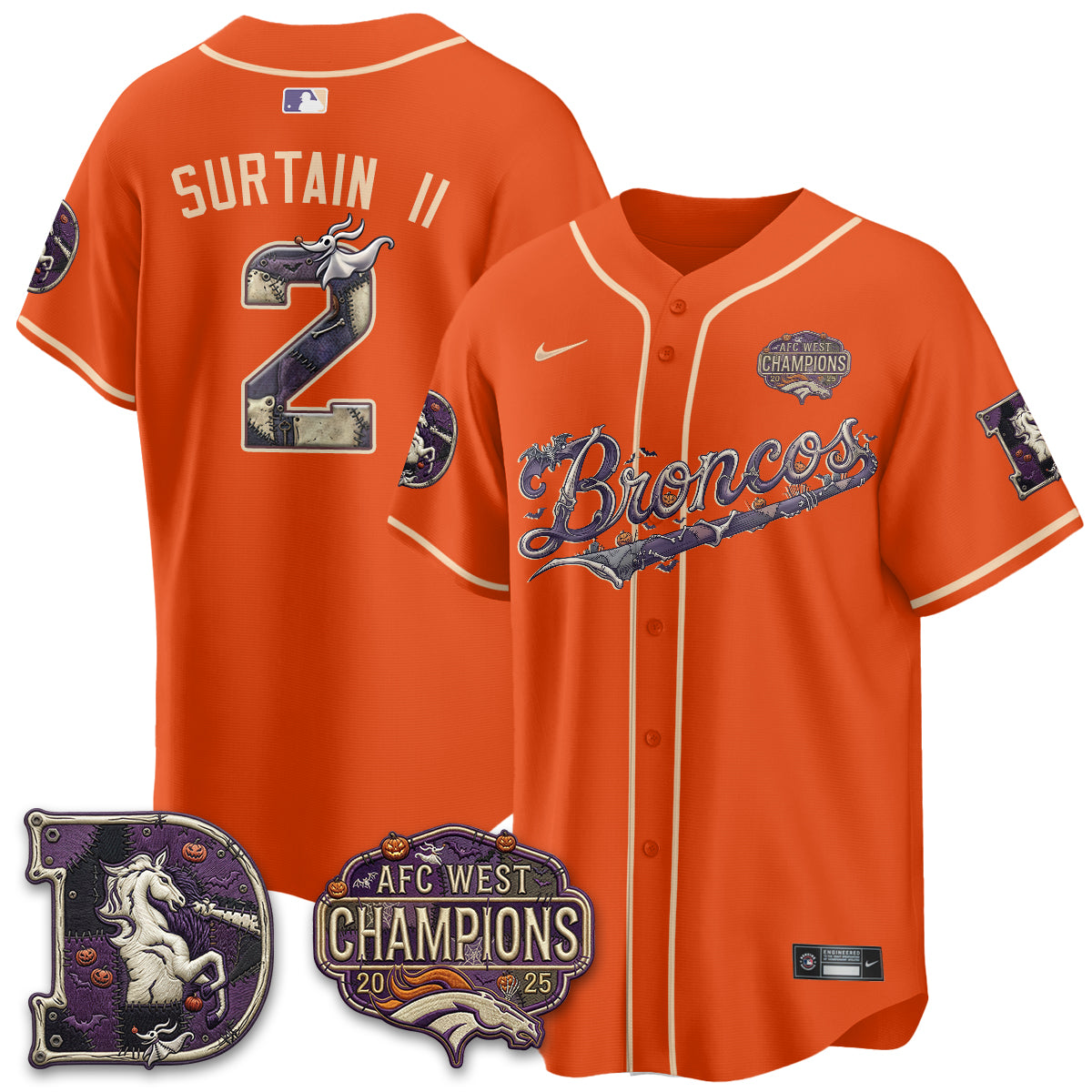 DEN 2026 Nightmare Edition Vapor Baseball Jersey - Stitched