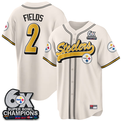 Pittsburgh Steelers 6x SBowl Baseball Vapor Jersey - Stitched