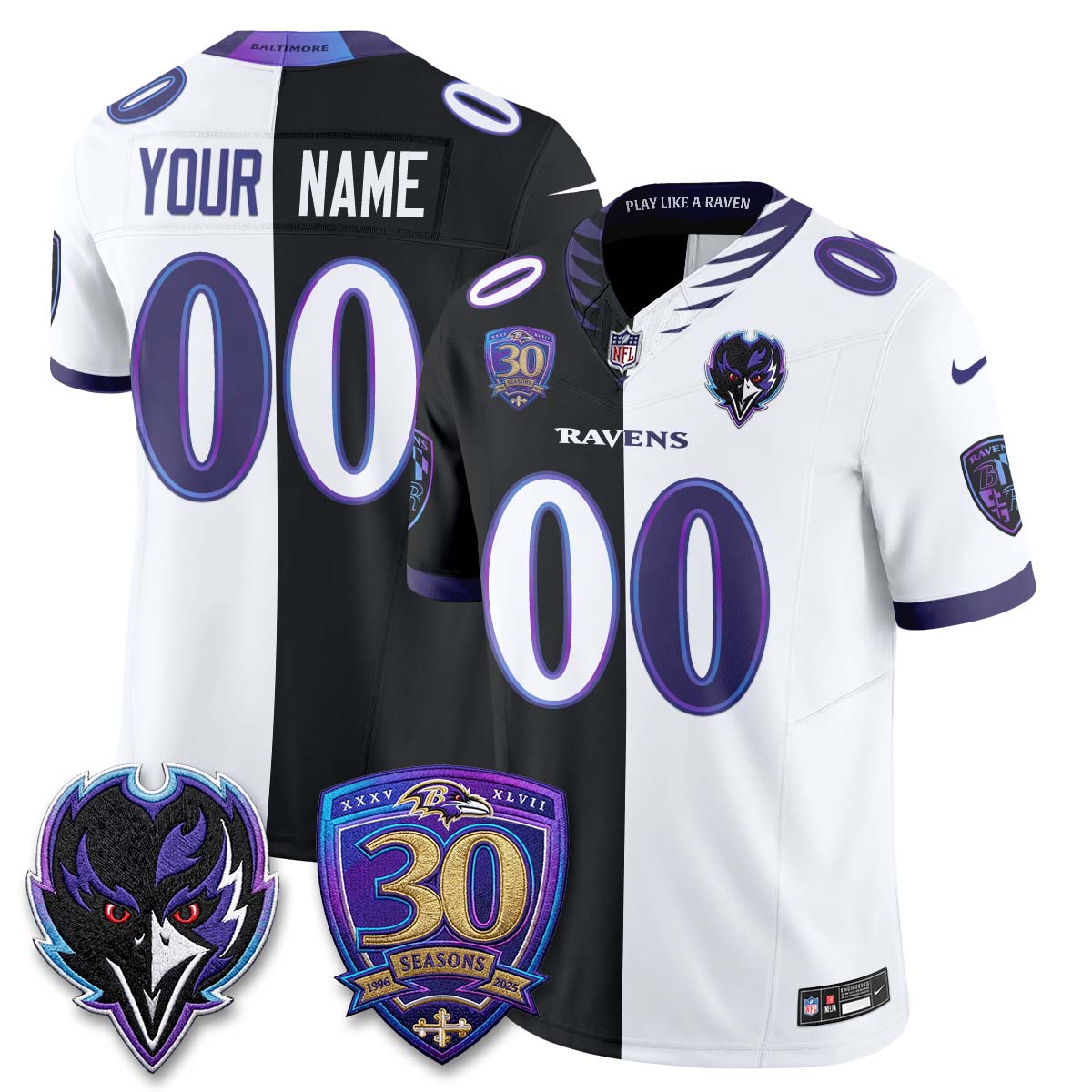 BAL The Next Flight Split Custom Vapor Jersey - Stitched