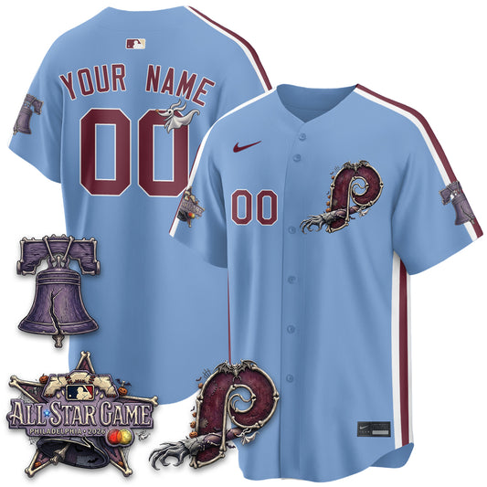 Custom Philadelphia Phillies Nightmare Edition Vapor Jersey - Printed