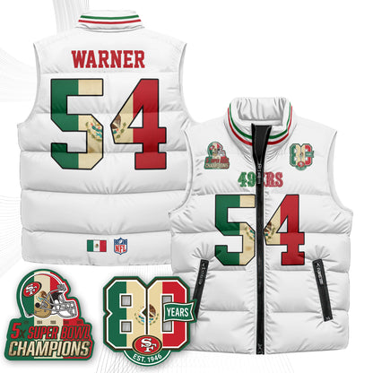 SF Mexico Style Puffer Vest - Printed