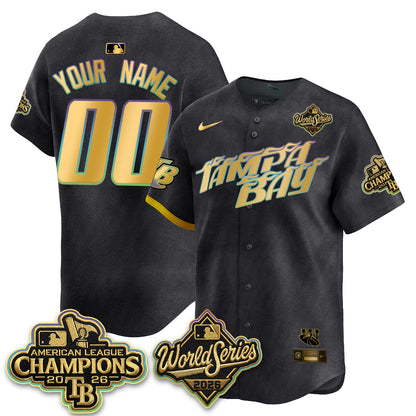 TB 2026 AL Champions Gold Edition Custom Vapor Jersey - Stitched