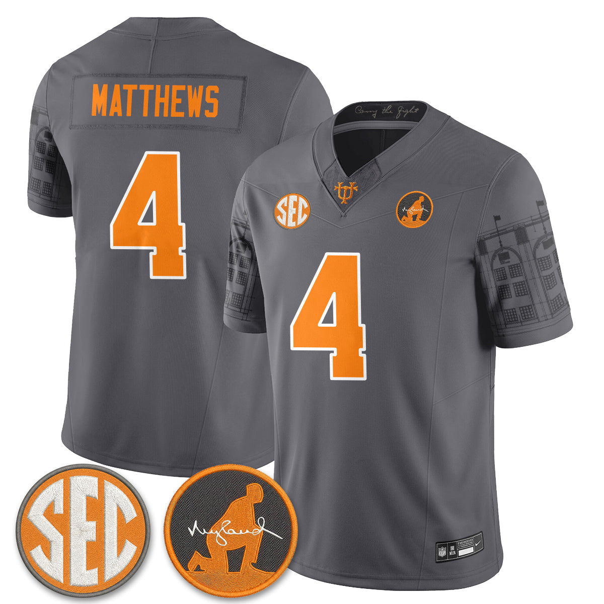 Tennessee Volunteers Built from Legacy Jersey - Stitched