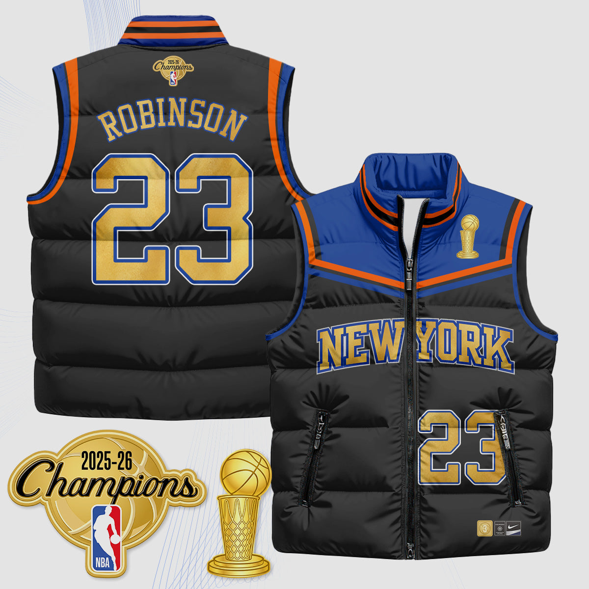 NYK Champions Night Puffer Vest - Printed