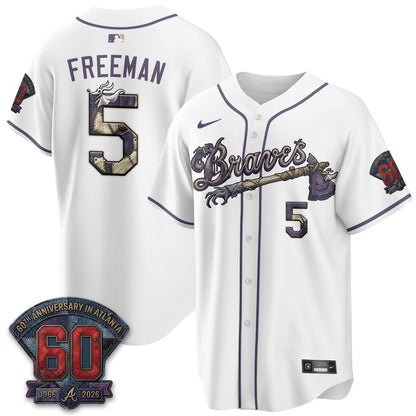 Atlanta Braves Nightmare Edition Vapor Jersey - Stitched