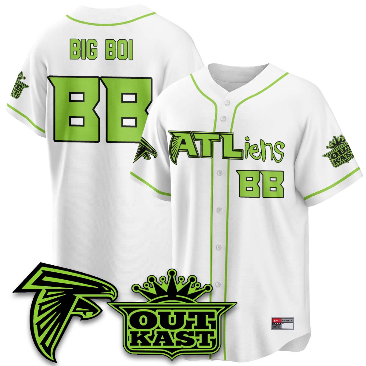 ATL 30th Anniversary ATLiens Baseball Vapor Jersey - Stitched