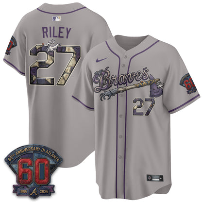 Atlanta Braves Nightmare Edition Vapor Jersey - Stitched
