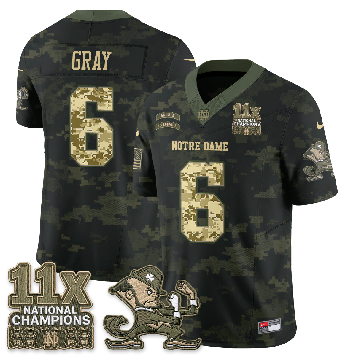 ND 2026 Salute to Service Vapor Jersey - Stitched