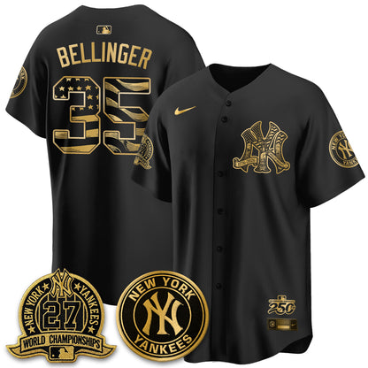 NYY Fourth of July USA Vapor Limited Jersey - Stitched