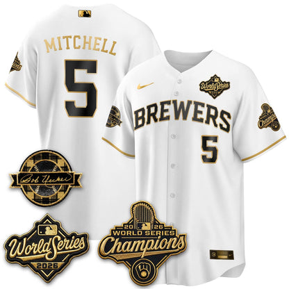 MIL 2026 WS Champions - Bob Uecker Patch Vapor Jersey - Stitched (TT)