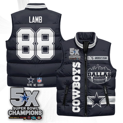 DAL "America's Team" Puffer Vest - Printed