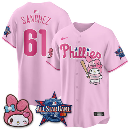 Philadelphia Phillies x Pink Sanrio Friends Edition Vapor Jersey - Stitched