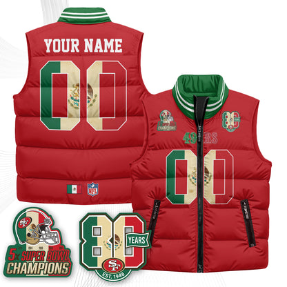 SF Mexico Style Custom Puffer Vest - Printed